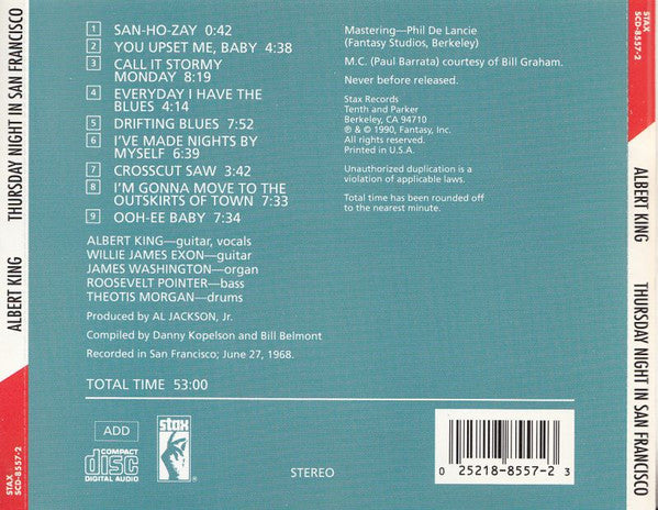 Albert King : Thursday Night In San Francisco (CD, Album)