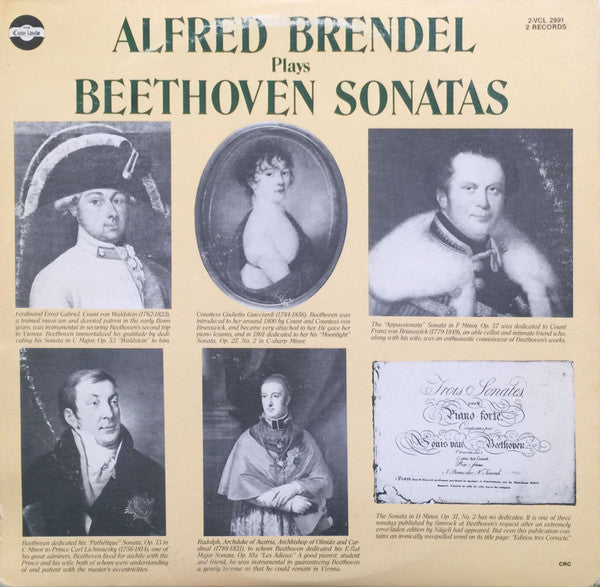 Alfred Brendel, Ludwig van Beethoven : Plays Beethoven Sonatas (2xLP, Album, Comp, Club)