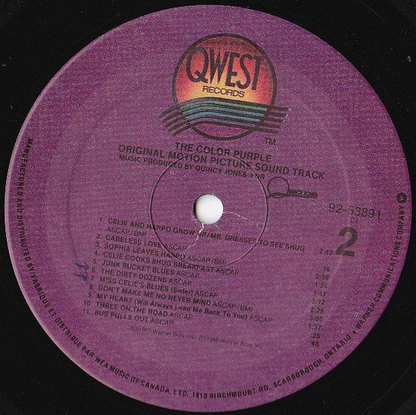 Quincy Jones : The Color Purple (Original Motion Picture Sound Track) (2xLP, Album)