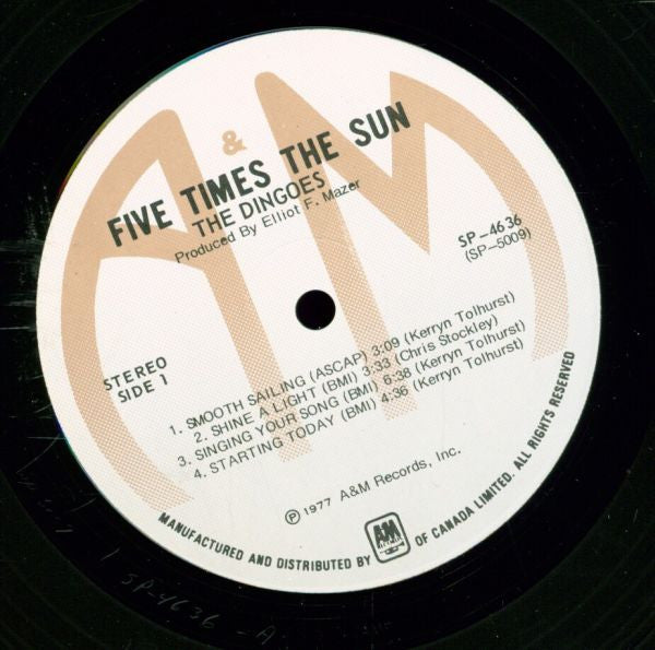 The Dingoes : Five Times The Sun (LP, Album)