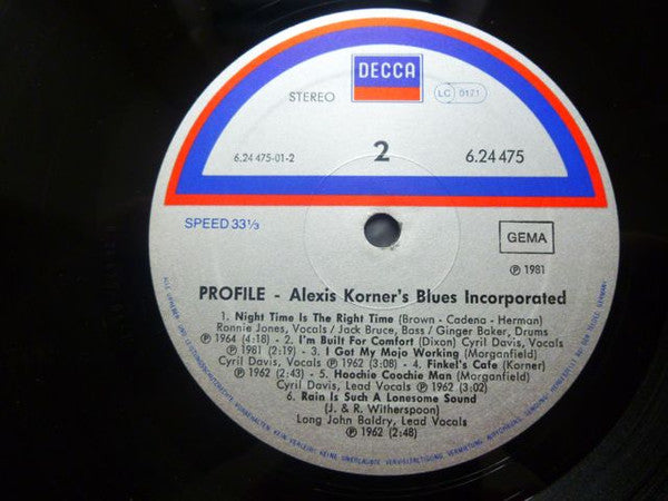 Alexis Korner's Blues Incorporated* : Alexis Korner's Blues Incorporated (LP, Comp, RE)