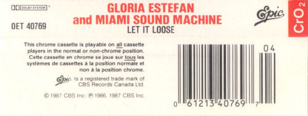 Miami Sound Machine : Let It Loose (Cass, Album, CrO)
