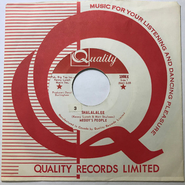 Meddy's People : Shalalalee (7", Single)