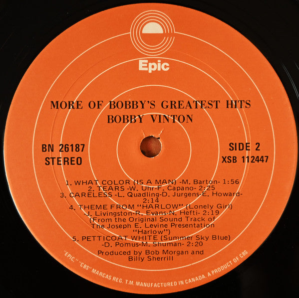Bobby Vinton : More Of Bobby's Greatest Hits (LP, Comp)