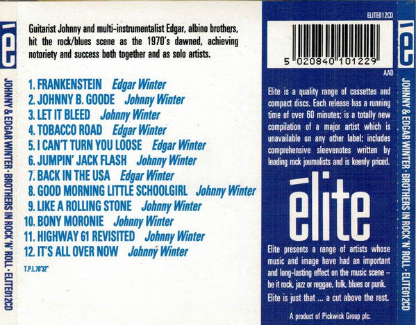 Johnny* And Edgar Winter : Brothers In Rock 'N' Roll (CD, Comp)