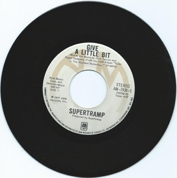 Supertramp : Give A Little Bit (7", Single)