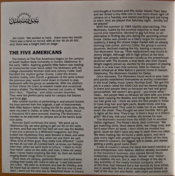 The Five Americans : Western Union (CD, Comp, Mono, RM)