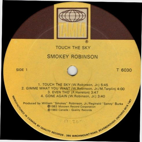 Smokey Robinson : Touch The Sky (LP, Album)