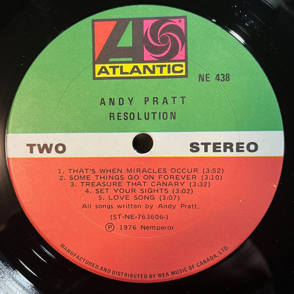 Andy Pratt : Resolution (LP, Album)