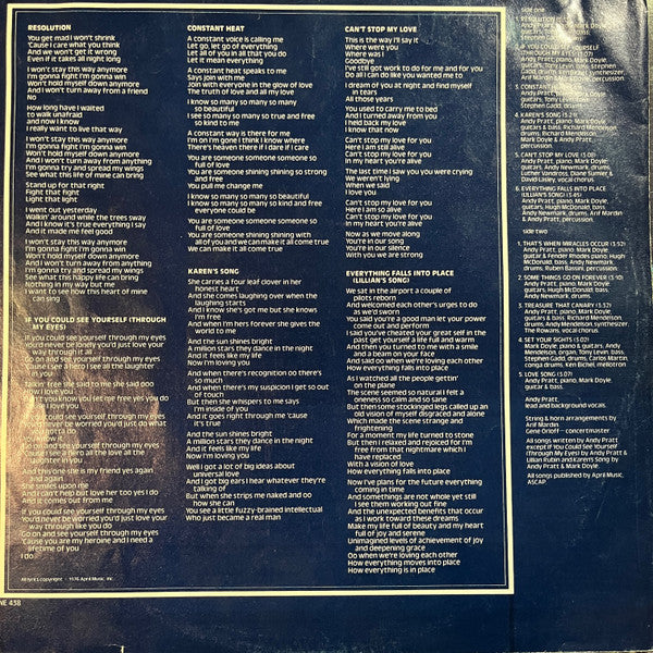 Andy Pratt : Resolution (LP, Album)