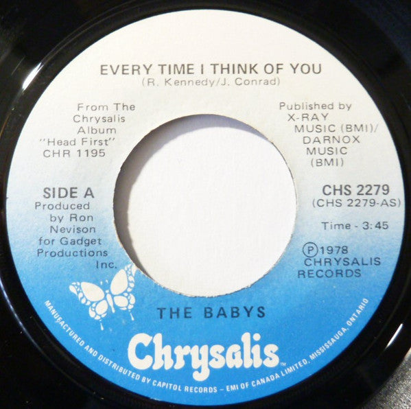 The Babys : Every Time I Think Of You (7", Single)