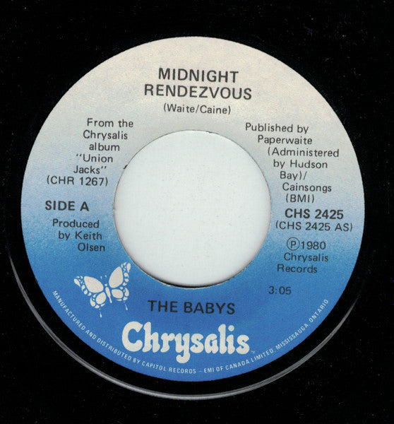 The Babys : Midnight Rendezvous (7", Single)