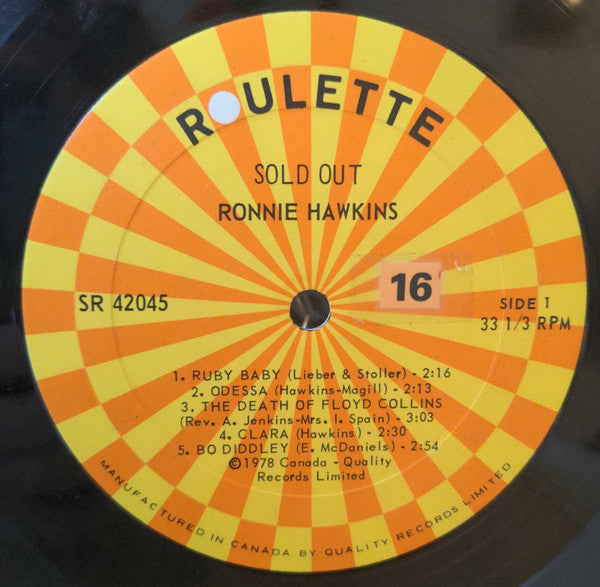 Ronnie Hawkins : The Best Of Ronnie Hawkins (LP, Comp, RE)