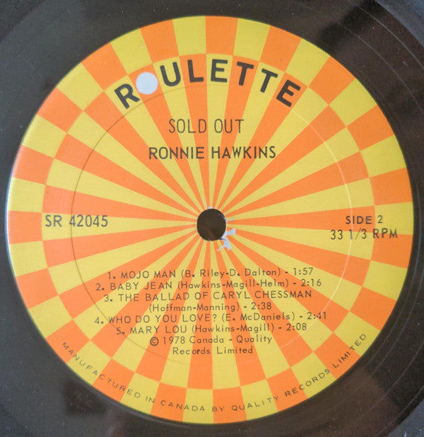 Ronnie Hawkins : The Best Of Ronnie Hawkins (LP, Comp, RE)