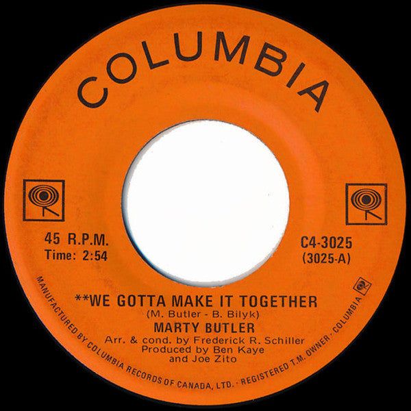 Marty Butler : We Gotta Make It Together (7", Single)