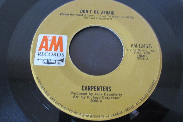 Carpenters : For All We Know (7", Single)