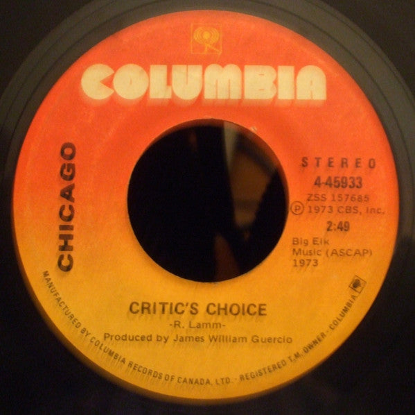 Chicago (2) : Just You 'N' Me (7", Single)