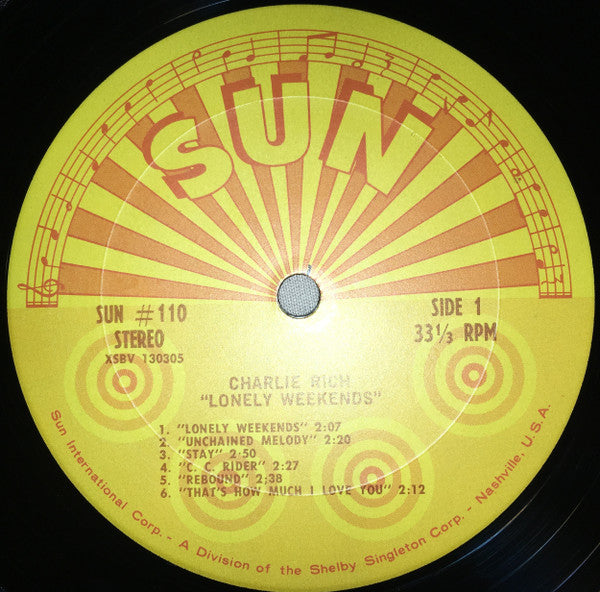Charlie Rich : Lonely Weekends (LP, Comp)