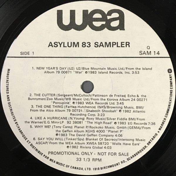 Various : Asylum 83 Sampler (LP, Comp, Promo, Smplr)
