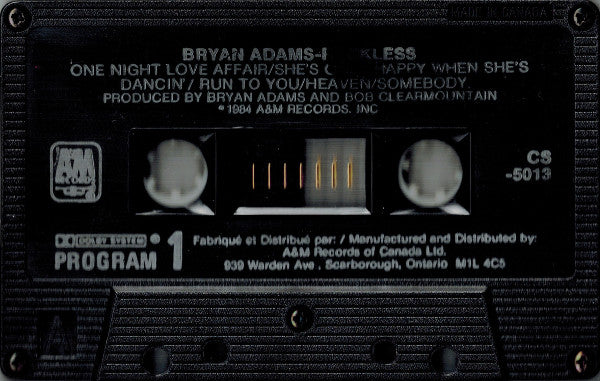 Bryan Adams : Reckless (Cass, Album, Chr)