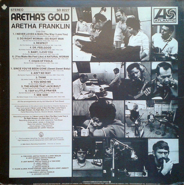 Aretha Franklin : Aretha's Gold (LP, Album, Comp)