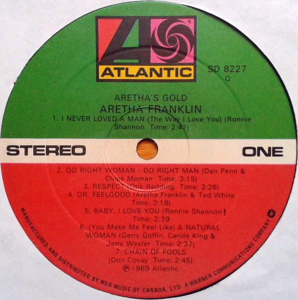 Aretha Franklin : Aretha's Gold (LP, Album, Comp)