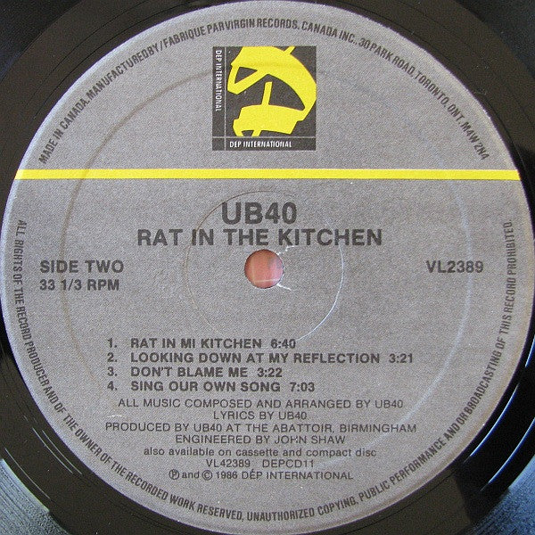 UB40 : Rat In The Kitchen (LP, Album)
