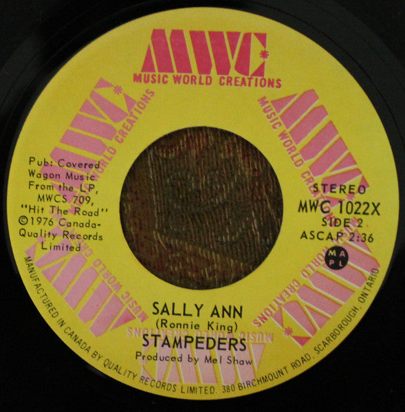 The Stampeders : San Diego (7", Single)