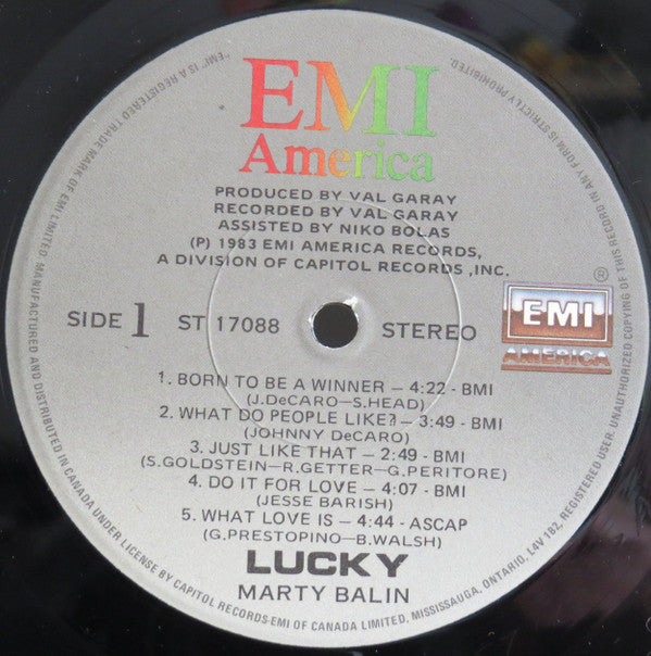 Marty Balin : Lucky (LP, Album)