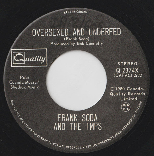 Frank Soda & The Imps : Crazy Girls (7", Single)