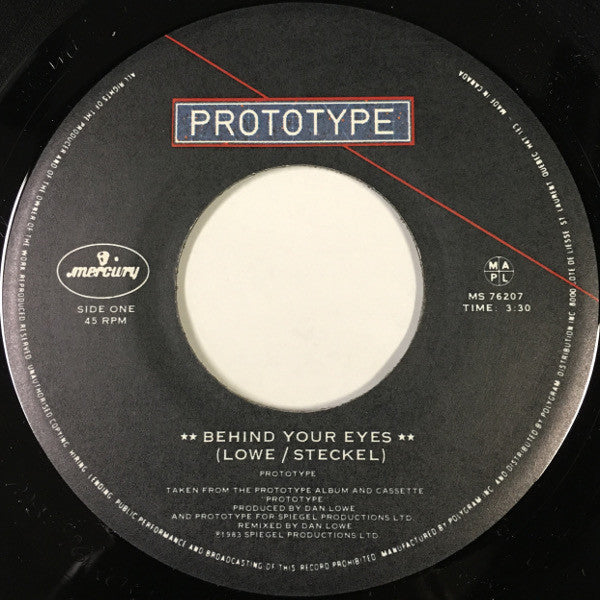 Prototype (22) : Behind Your Eyes (7", Single)