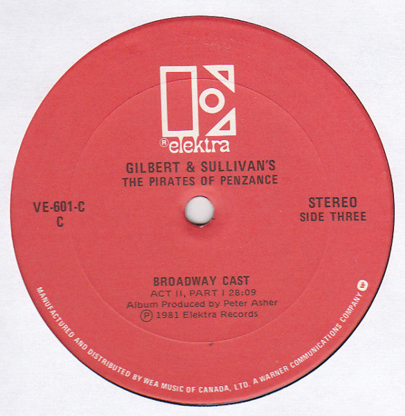 Various : Gilbert & Sullivan's The Pirates Of Penzance (Broadway Cast Recording) (2xLP, Album)