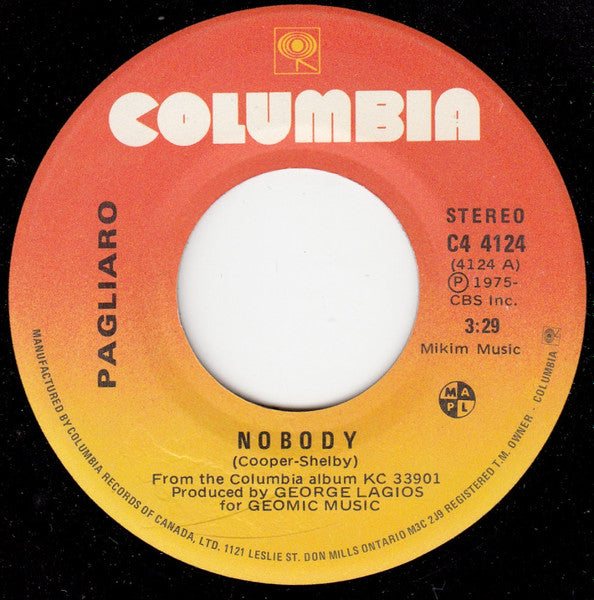Michel Pagliaro : Nobody (7", Single)