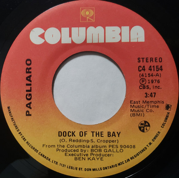 Michel Pagliaro : Dock Of The Bay (7", Single)