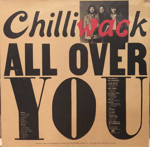 Chilliwack : All Over You (LP, Album)