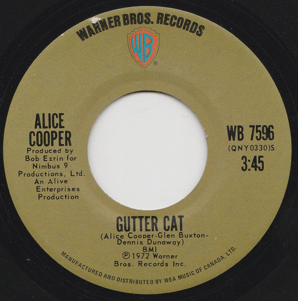 Alice Cooper : School's Out / Gutter Cat (7", Single)