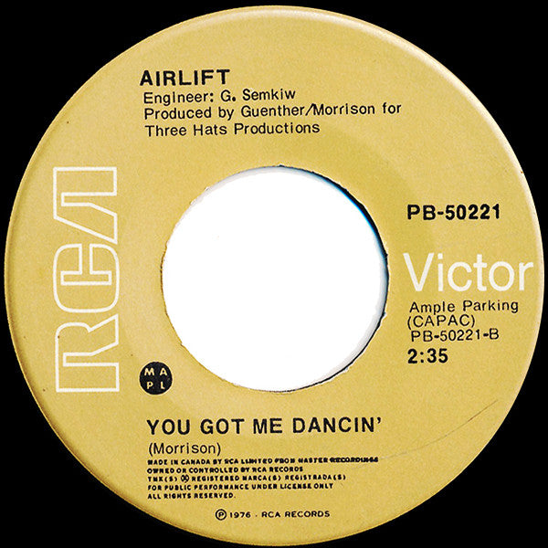 Airlift : Tell Me / You Got Me Dancin' (7", Single)