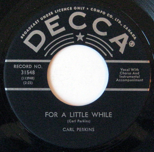 Carl Perkins : For A Little While (7", Single)