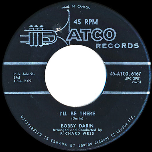 Bobby Darin : I'll Be There / Won't You Come Home Bill Bailey (7", Single)