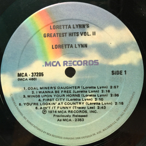 Loretta Lynn : Loretta Lynn's Greatest Hits Vol. II (LP, Comp, RE)