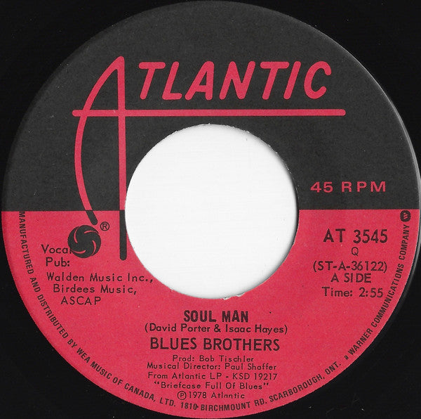 The Blues Brothers : Soul Man (7", Single)