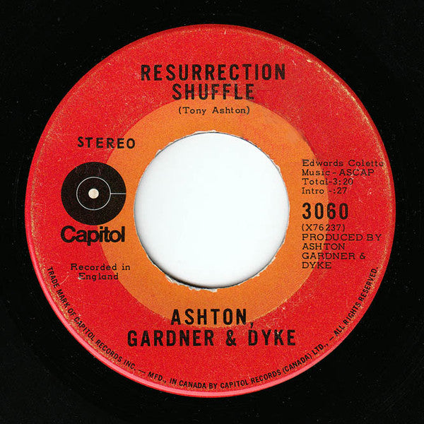 Ashton, Gardner & Dyke : Resurrection Shuffle (7", Single)