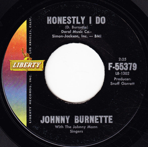 Johnny Burnette : God, Country And My Baby / Honestly I Do (7", Single)
