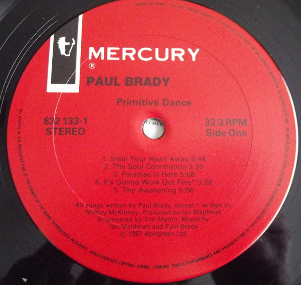 Paul Brady : Primitive Dance (LP, Album)