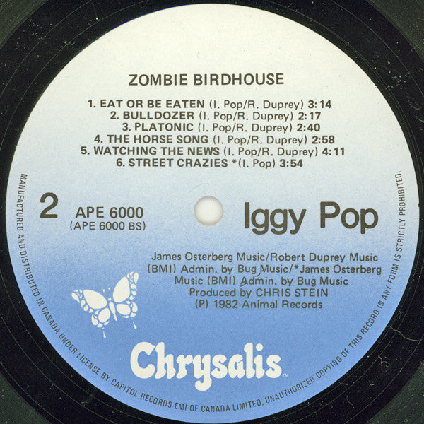 Iggy Pop : Zombie Birdhouse (LP, Album)