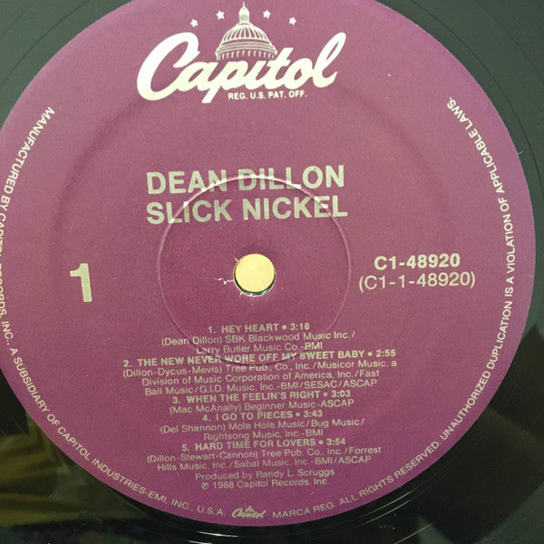 Dean Dillon : Slick Nickel (LP, Album)