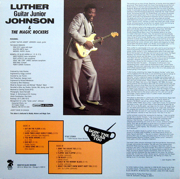 Luther "Guitar Junior" Johnson & The Magic Rockers : Doin' The Sugar Too (LP)