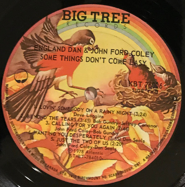 England Dan & John Ford Coley : Some Things Don't Come Easy (LP, Album)