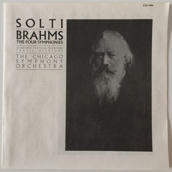 Georg Solti / Johannes Brahms - Chicago Symphony Orchestra, Georg Solti : The Four Symphonies / Academic Festival Overture / Tragic Overture (4xLP + Box)
