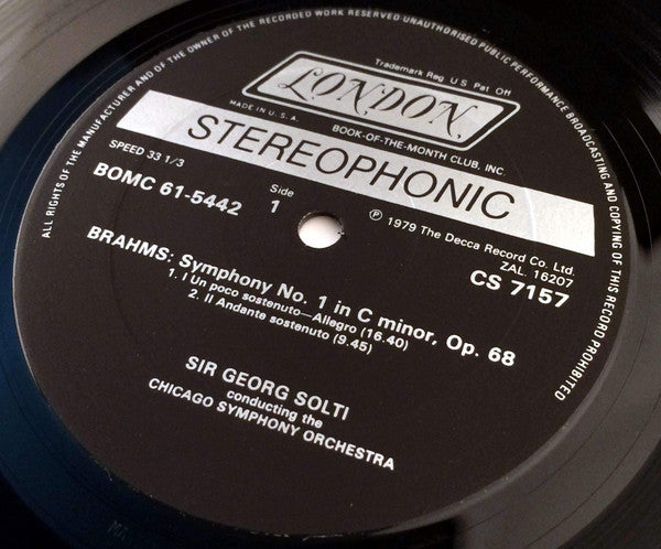 Georg Solti / Johannes Brahms - Chicago Symphony Orchestra, Georg Solti : The Four Symphonies / Academic Festival Overture / Tragic Overture (4xLP + Box)